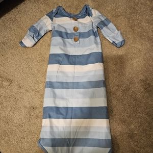 Caden Lane Baby Gown and Knotted Hat